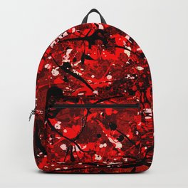 Bedlam No. 1 Backpack | Painting, Impressionism, Reddecor, Abstracthomedecor, Expressionist, Dripmethod, Drippainting, Conceptualart, Abstractwallart, Redwhiteandblack 