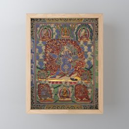 Mahakala Buddhist Thangka Framed Mini Art Print