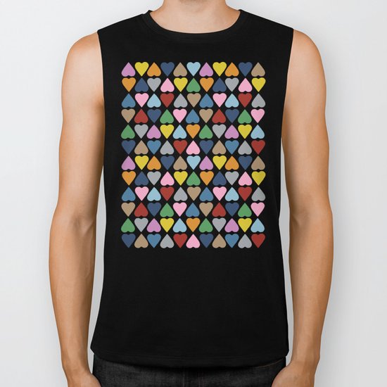 Diamond Hearts Repeat Biker Tank