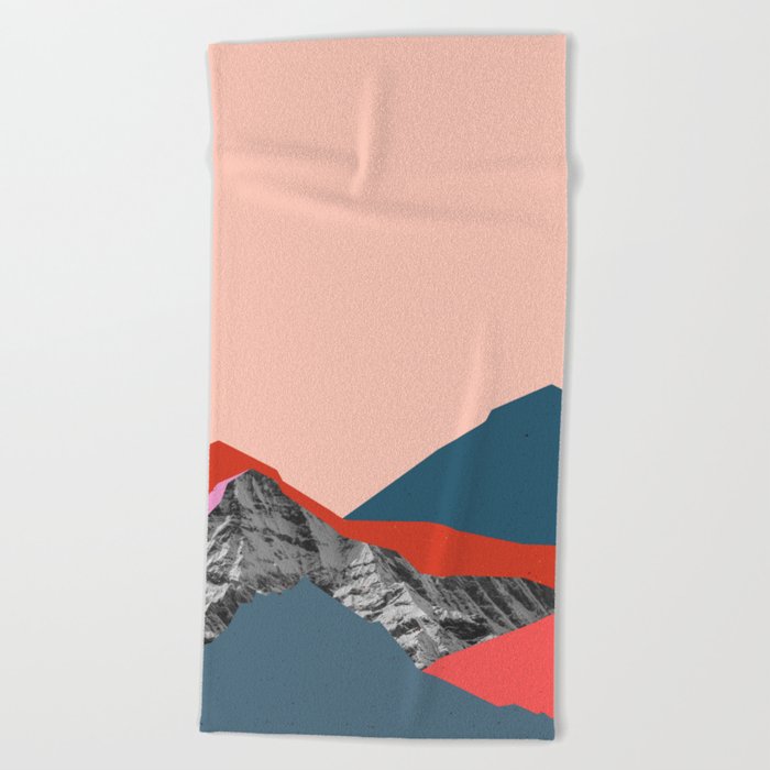Graphic Mountains Beach Towel