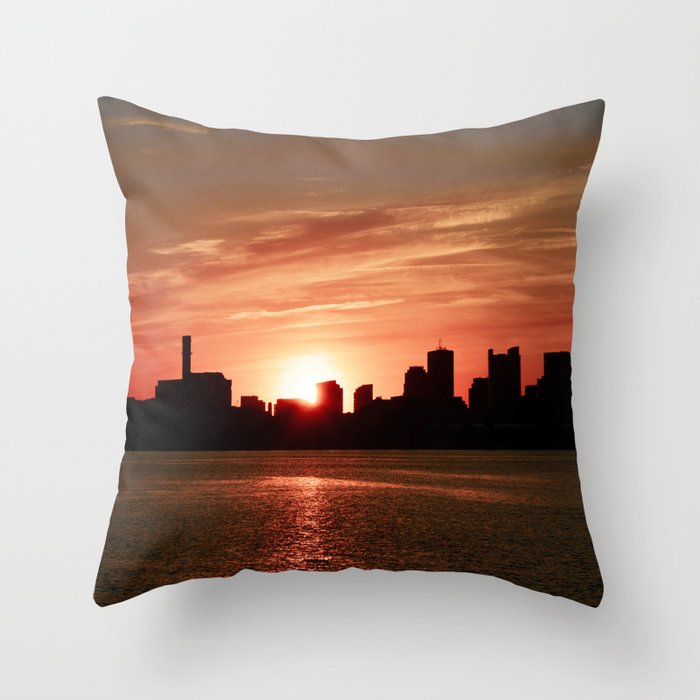 Boston Sunset Throw Pillow