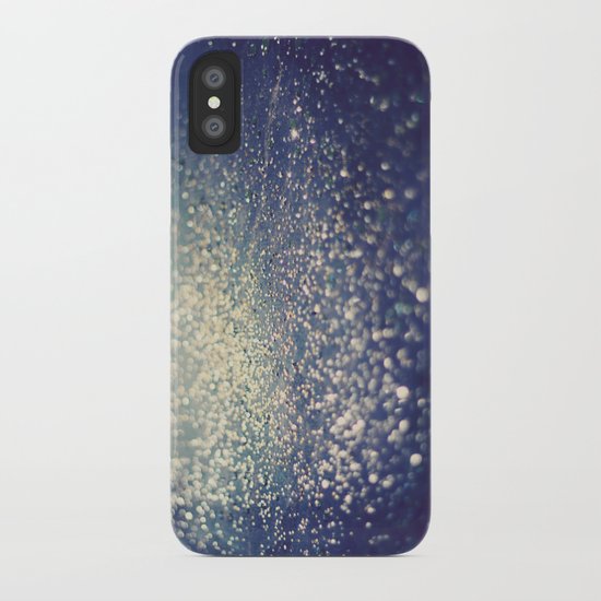Glitter on Blue iPhone Case