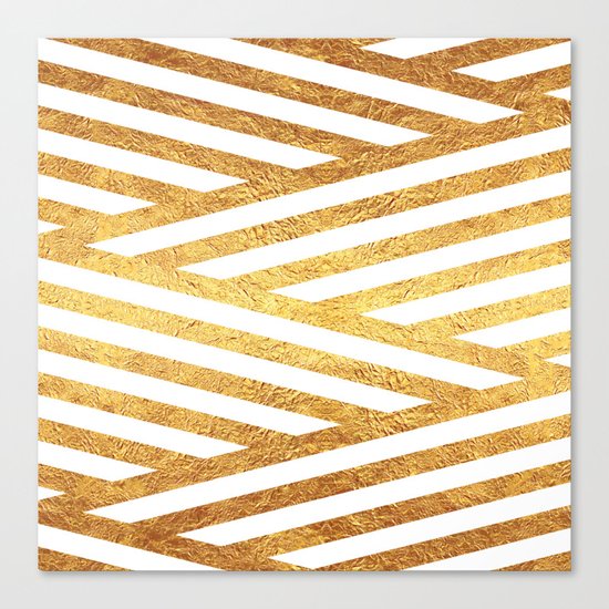 Gold Stripes Canvas Print