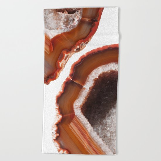 Flame Agate Beach Towel