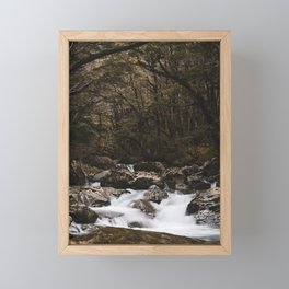 Routeburn Track Waterfalls // Otago NZ Photography Art Print Framed Mini Art Print