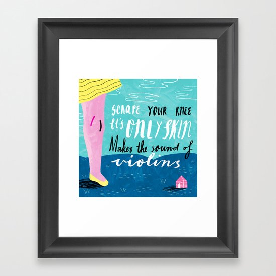 Only Skin Framed Art Print