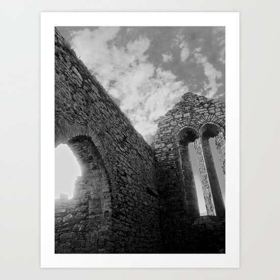 Corcomeroe Abbey Arch Art Print