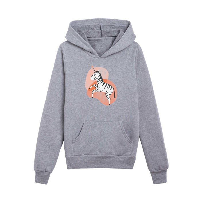 Zebra Party Kids Pullover Hoodie