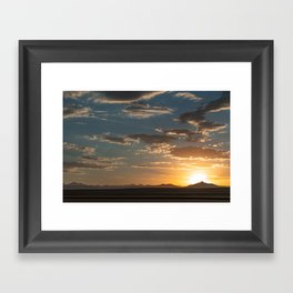 Sunset over the Rocky Mountains Framed Art Print