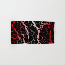 Cracked Space Lava - Red/White Hand & Bath Towel