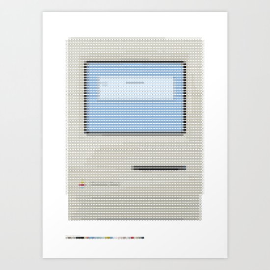 Pantone as pixel Mac Art Print