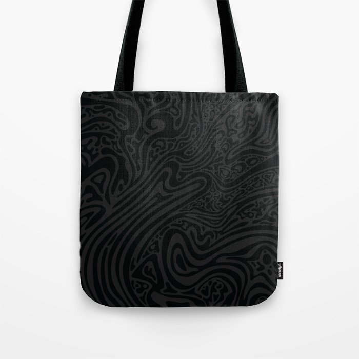 Dark Psychedelic abstract art. Digital Illustration background. Tote Bag