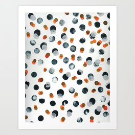 fall in line Art Print | Acrylic, Silver, Comic, Watercolor, Paint, Abstract, Painting, Pattern, Ink, 3D 
