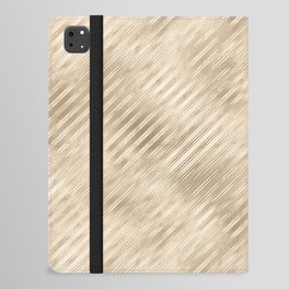 Luxury Light Gold Metallic Stripes Pattern iPad Folio Case