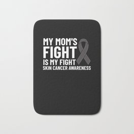 Melanoma Skin Cancer Black Ribbon Treatment Bath Mat