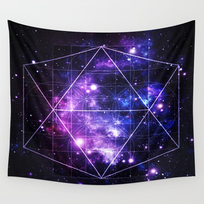 galaxy sacred geometry Wall Tapestry