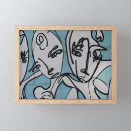 3 Muses Grafitti Framed Mini Art Print