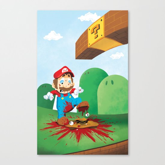 Mario Mess Canvas Print