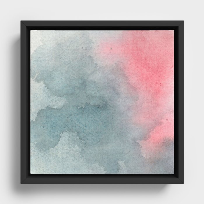 Sea Storm n°2 Watercolor Painting Framed Canvas