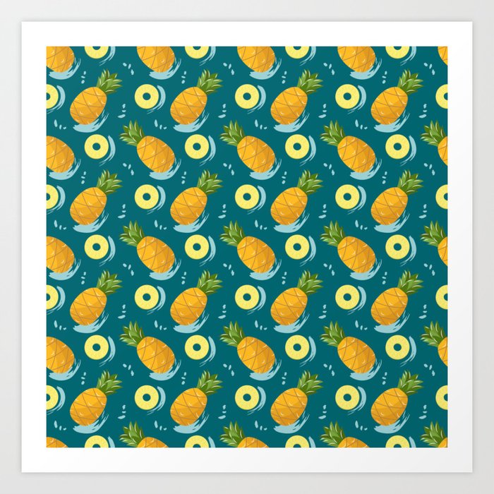 Oh Pineapples Art Print