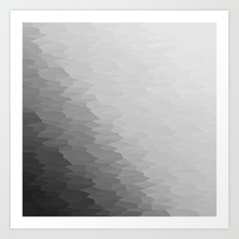 Gray Texture Ombre Art Print