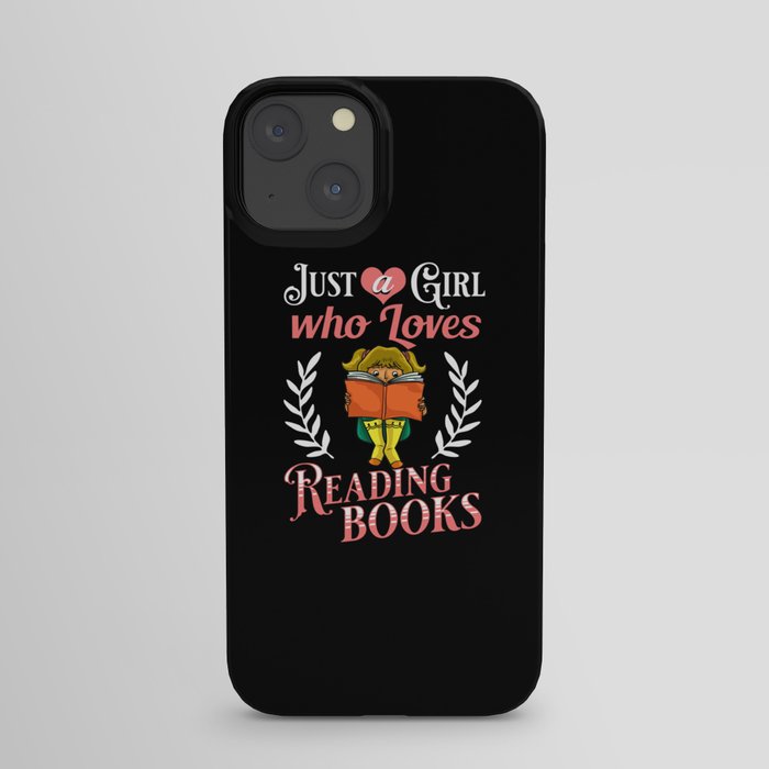 Book Girl Reading Women Bookworm Librarian Reader iPhone Case