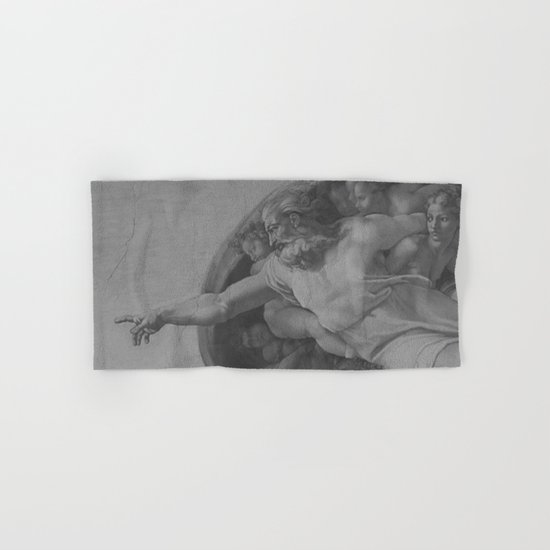 Black White Sistine Chapel Hand & Bath Towel