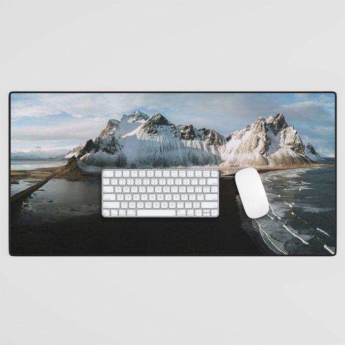 Big Waves Art Mousepad White Black Desk Mouse Pad Computer Keyboard  Finearts Mat