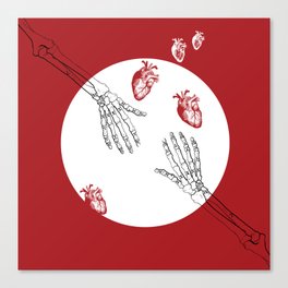 Almost Love - Skeleton Hands Canvas Print