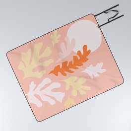 Matisse Cut-out Poster 3. Pastel Leaves Picnic Blanket
