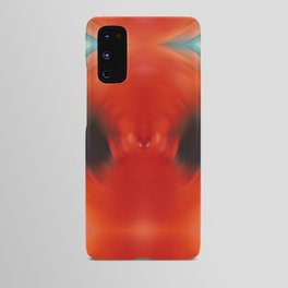Listening - Red And Black Abstract Art Android Case