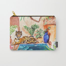 Tiger by the pool Carry-All Pouch