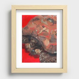 Waffle the Tortoise Recessed Framed Print