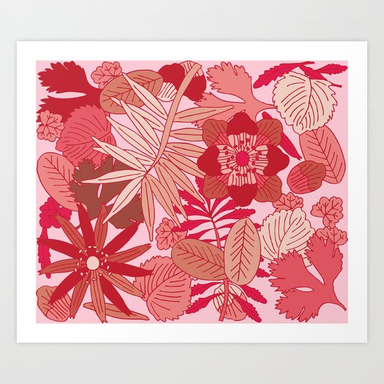 Botanic in Rose Art Print