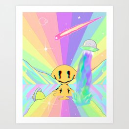 Psychedelic Sunset Art Print