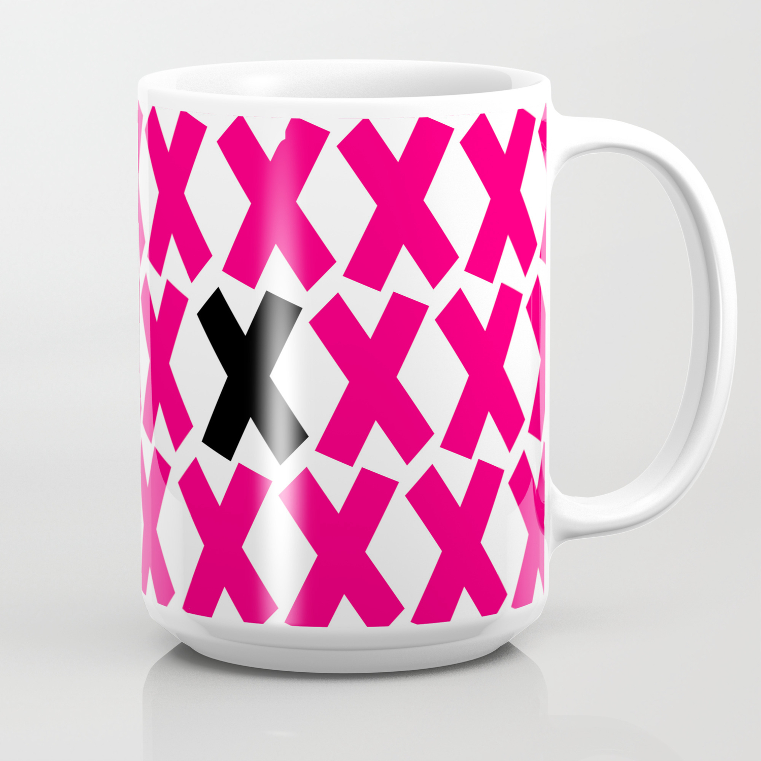 X Marks The Spot In Hot Pink Coffee Mug By Saymmmkay Society6 X Marks The Spot In Hot Pink Coffee Mug