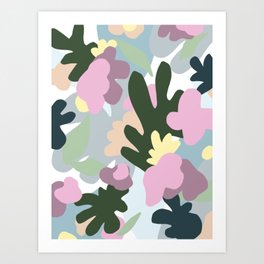 Geometric floral Art Print