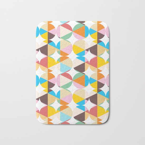 Retro Geometry #society6 #decor #buyart Bath Mat