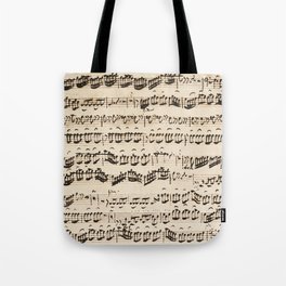 Johann Sebastian Bach (1685 – 1750) original music sheet Tote Bag
