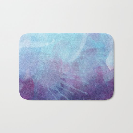 Blue Watercolor I Bath Mat