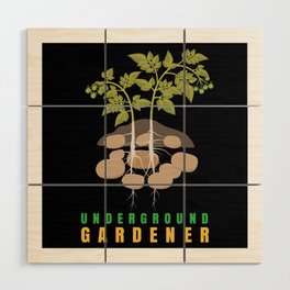 Underground Gardener Potato Wood Wall Art