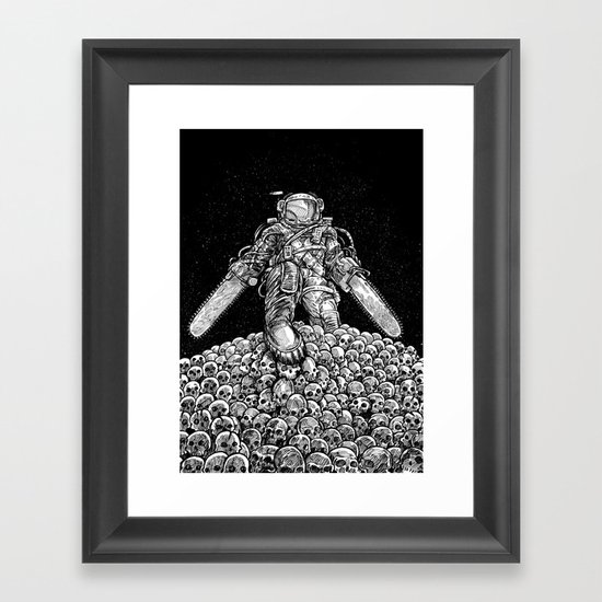 Texas Chainsaw Astronaut: New Moon Framed Art Print