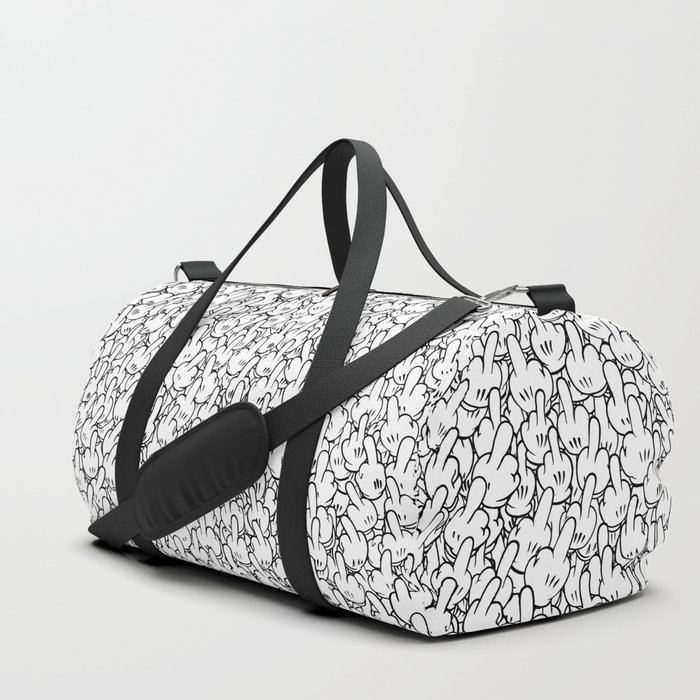 Middle Fingers Of Mickey Mouse Duffle Bag By Dima V
