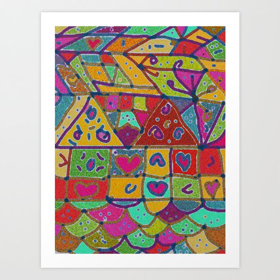 House of Hearts Art Print