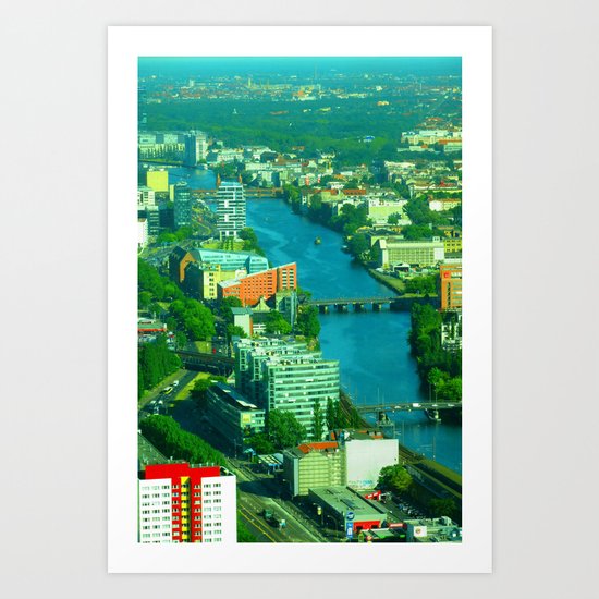 Looking down from the Fernsehturm Art Print