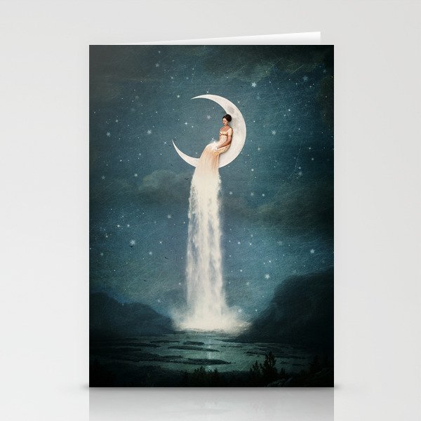 Moon River Lady Stationery Cards