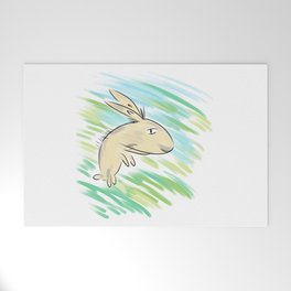 Bunny in the Wind Welcome Mat