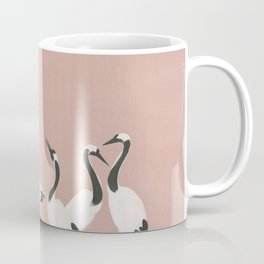 Crane Dance - Mauve Pink Coffee Mug