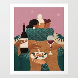 Holidays & Friends Art Print
