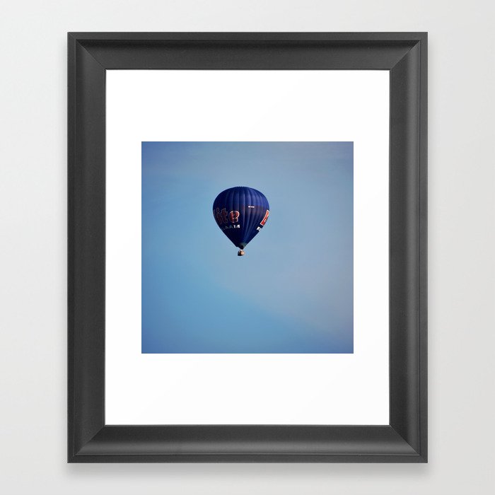 Blue air balloon Framed Art Print